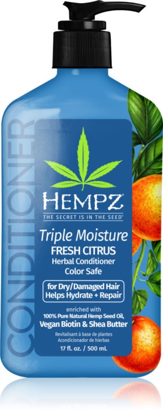 HEMPZ Triple Moisture balsam hidratant pentru păr 500 ml