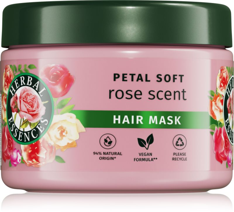 Herbal Essences Rose Scent Petal Soft mască nutritivă pentru păr foarte uscat 300 ml