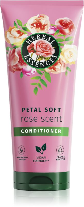 Herbal Essences Rose Scent Petal Soft Balsam pentru păr uscat și deteriorat.