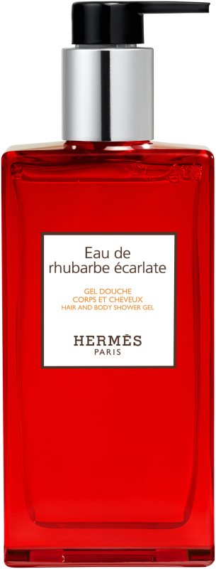 HERMÈS Le Bain Eau de rhubarbe écarlate gel de duș pentru corp si par unisex 200 ml