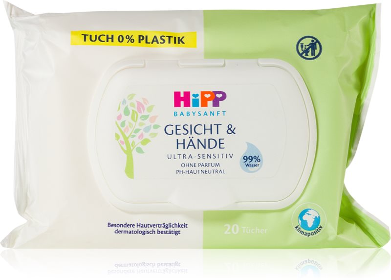 Hipp Babysanft Face & Hands Servetele umede pentru nou-nascuti si copii 20 buc