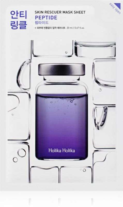 Holika Holika Skin Rescuer Peptide mască textilă revitalizantă cu peptide 20 ml