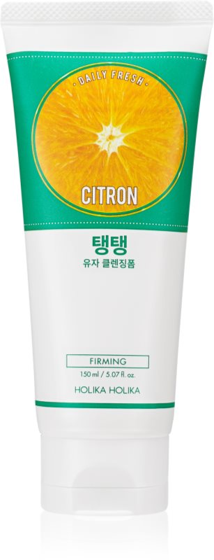 Holika Holika Daily Fresh Citron spuma exfolianta pentru curatare pentru ten gras și mixt 150 ml