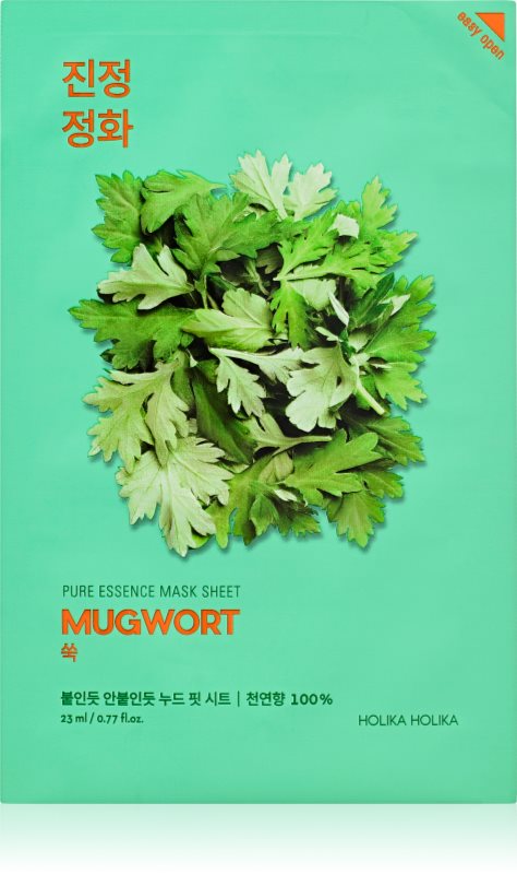 Holika Holika Pure Essence Mugwort masca de celule cu efect calmant 23 ml