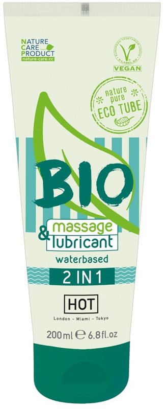 HOT Bio 2in1 gel lubrifiant pentru masaj 200 ml