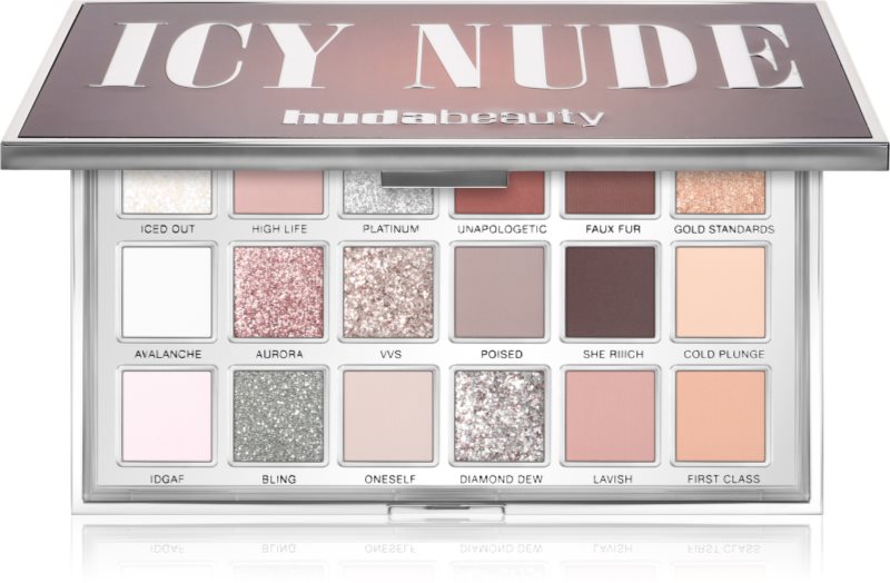 Huda Beauty Icy Nude Paleta ochi umbre cu 18 nuante 16.1 g