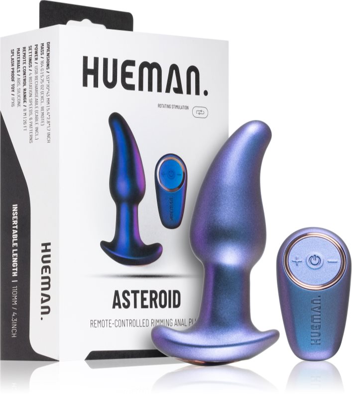 HUEMAN Asteroid Rimming Anal Plug dop anal cu control de la distanță 13.5 cm