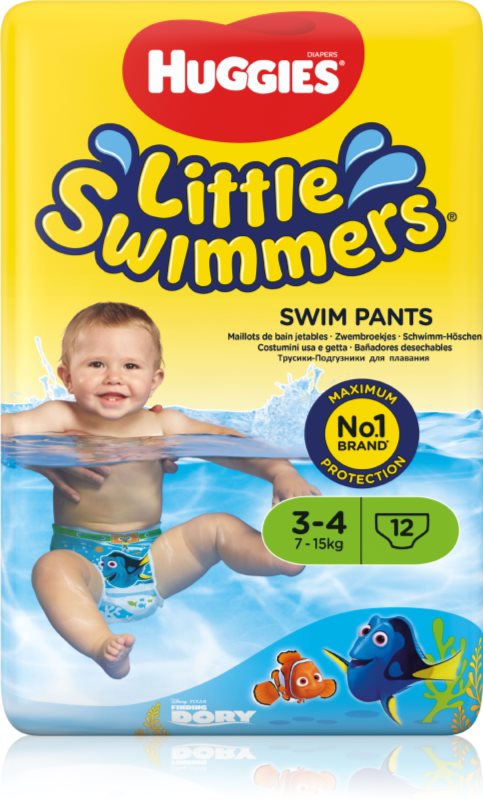 Huggies Little Swimmers 3-4 scutec tip slip pentru înot, de unică folosință 7-15 kg 12 buc