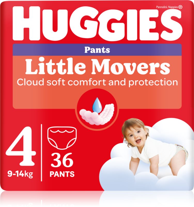 Huggies Little Movers Pants scutece de unică folosință tip chiloțel 9-14 kg 36 buc