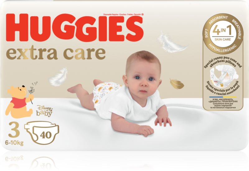 Huggies Extra Care Size 3 scutece de unică folosință 6-10 kg 40 buc