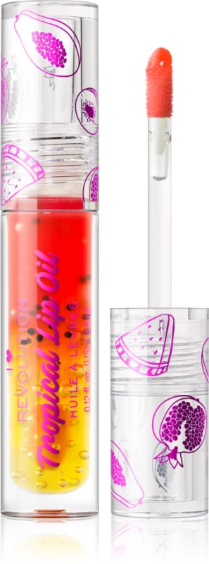 I Heart Revolution Tasty Tropical ulei nuanțator pentru buze pentru hidratare si stralucire culoare Papaya 3,8 ml