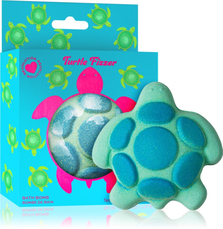 I Heart Revolution Bath Fizzer Turtle bombă de baie cu parfum Citrus & Green apple 110 g