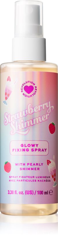I Heart Revolution Milkshake Strawberry Shimmer spray pentru fixare și strălucire 50 ml