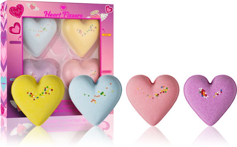 I Heart Revolution Fizzer Kit Hearts set cadou pentru baie pentru femei 1 buc