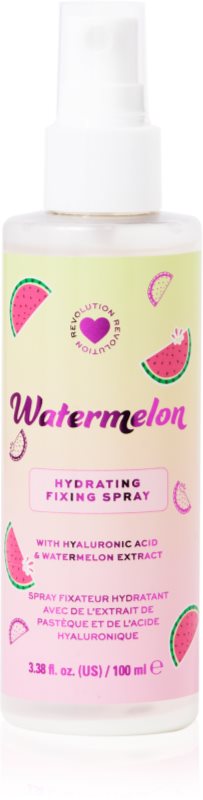 I Heart Revolution Watermelon Dewy Fixing Spray spray pentru fixare cu efect de hidratare culoare Watermelon 100 ml