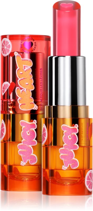 I Heart Revolution Juicy Heart Lip Serum ser pentru buze, cu efect de netezire culoare Grapefruit Pink 2.5 g