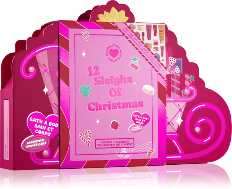 I Heart Revolution Advent Calendar 12 Sleighs of Christmas Calendar de Crăciun corp si fata