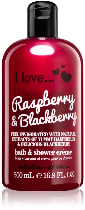 I Love Raspberry & Blackberry cremă de duș și baie 500 ml