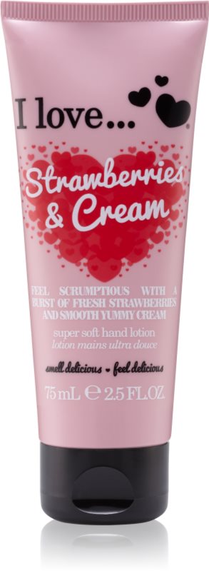 I Love Strawberries & Cream crema de maini 75 ml