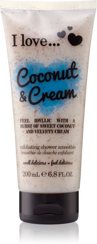 I Love Coconut & Cream gel de dus exfoliant 200 ml