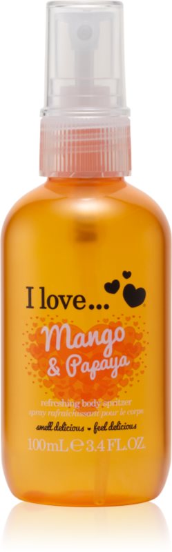 I Love Mango & Papaya spray de corp racoritor pentru femei 100 ml