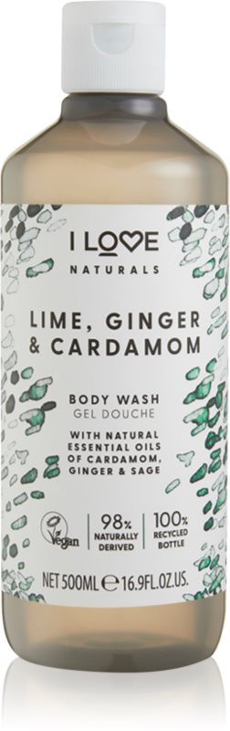I Love Naturals Lime, Ginger & Cardamom gel de duș 500 ml