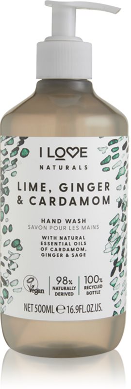 I Love Naturals Lime, Ginger & Cardamom Săpun lichid pentru mâini 500 ml