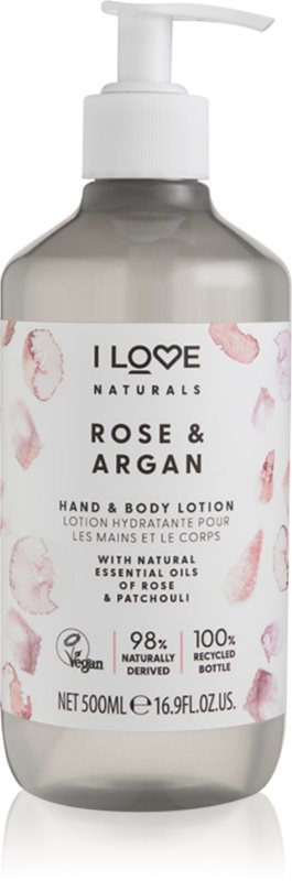 I Love Naturals Rose & Argan lapte de corp 500 ml