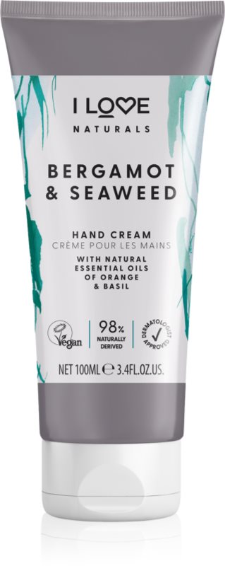 I Love Naturals Bergamot & Seaweed cremă naturală de mâini 100 ml