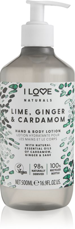 I Love Naturals Lime, Ginger & Cardamom lapte de corp 500 ml