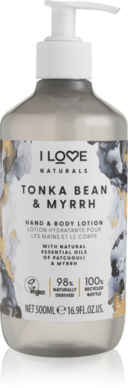 I Love Naturals Tonka Bean & Myrrh lapte de corp 500 ml