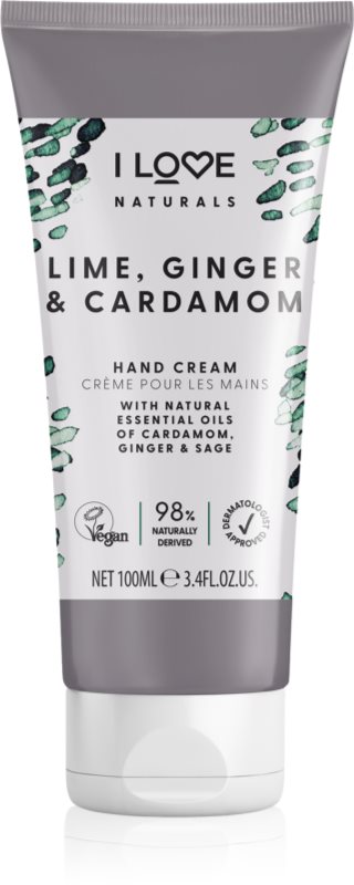 I Love Naturals Lime, Ginger & Cardamom crema de maini 100 ml