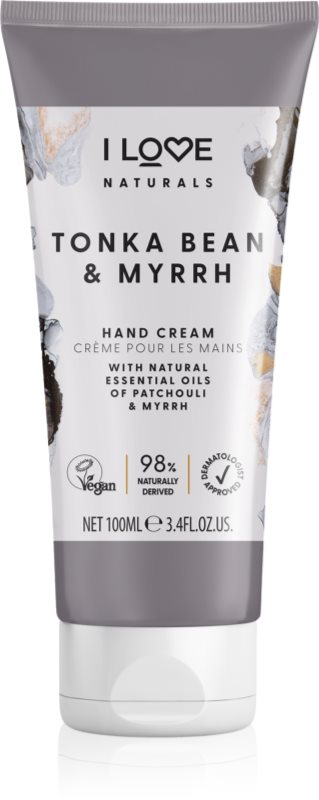I Love Naturals Tonka Bean & Myrrh crema de maini 100 ml