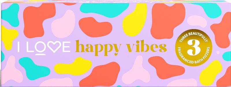 I Love Special Moments Happy Vibes bombă de baie parfum Mango, Grapefruit, Peach 3x150 g