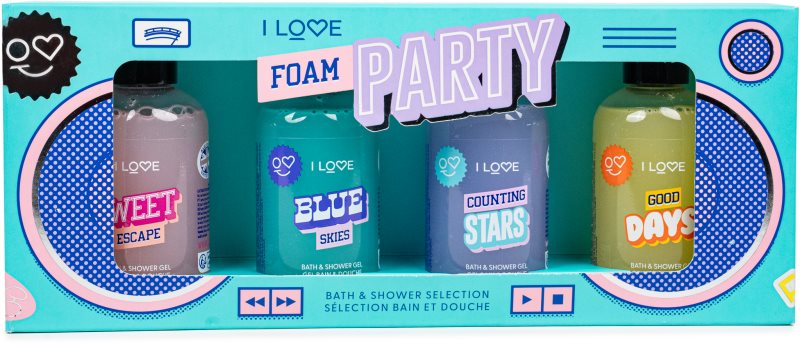 I Love Foam Party set cadou in dus