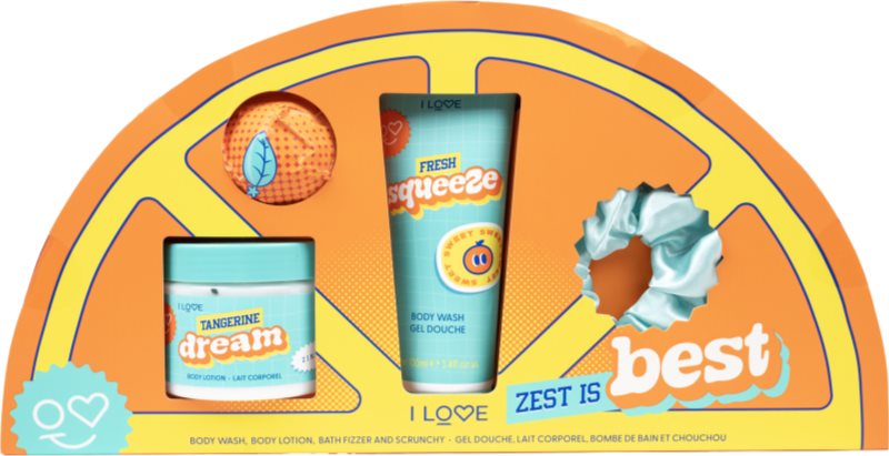 I Love Zest is Best set cadou pentru baie parfum Zesty Orange