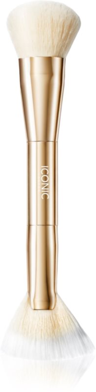 ICONIC London Cheek Glow Duo Brush perie cu două fețe 1 buc