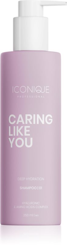 ICONIQUE Professional CARING LIKE YOU Deep Hydration sampon hidratant pentru păr uscat și deteriorat 250 ml