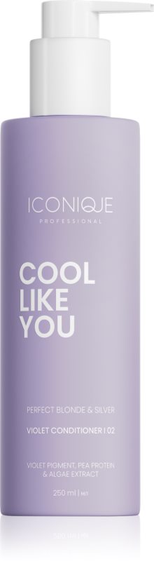 ICONIQUE Professional COOL LIKE YOU Perfect Blonde & Silver Violet balsam neutralizeaza tonurile de galben