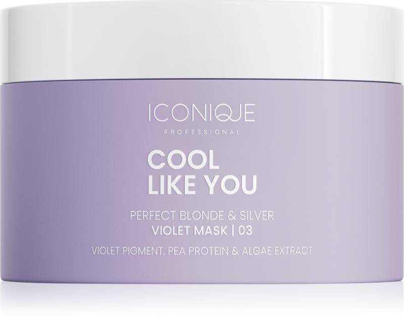 ICONIQUE Professional COOL LIKE YOU Perfect Blonde & Silver Violet Masca de par neutralizeaza tonurile de galben 200 ml