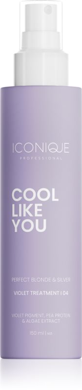 ICONIQUE Professional COOL LIKE YOU Perfect Blonde & Silver Violet ingrijire leave-in neutralizeaza tonurile de galben 150 ml