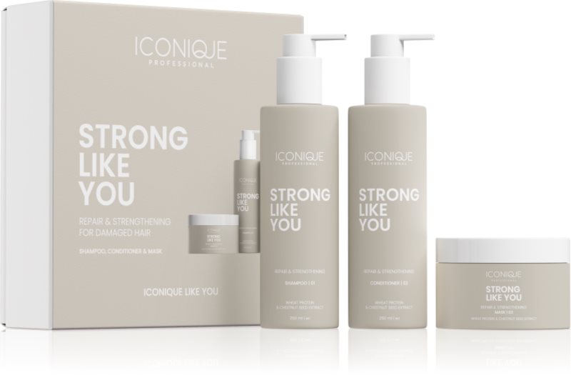 ICONIQUE Professional STRONG LIKE YOU Repair & Strengthening Set set pentru par deteriorat