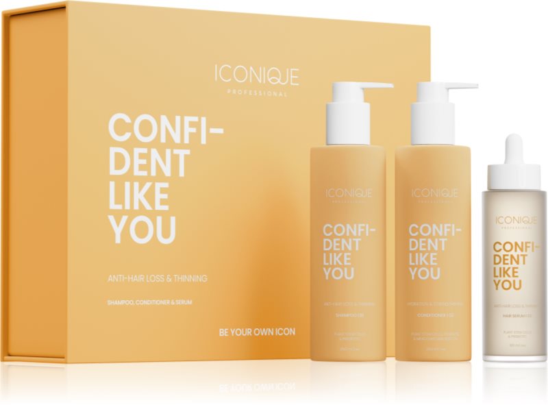 ICONIQUE Professional CONFIDENT LIKE YOU Anti-Hair Loss & Thinning Set set impotriva caderii parului