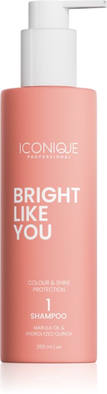 ICONIQUE Professional BRIGHT LIKE YOU Colour & Shine Protection Shampoo șampon regenerator pentru păr vopsit 250 ml