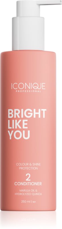 ICONIQUE Professional BRIGHT LIKE YOU Colour & Shine Protection Conditioner balsam pentru regenerare pentru păr vopsit 250 ml