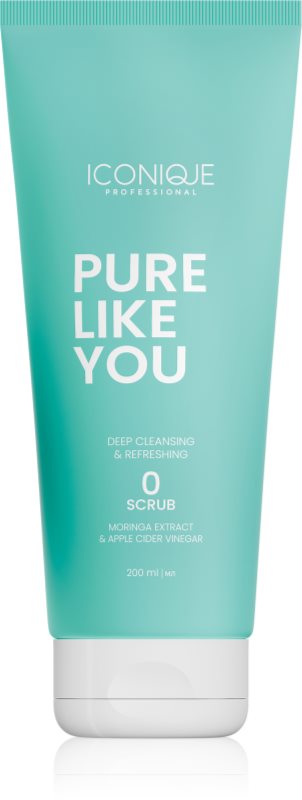 ICONIQUE Professional PURE LIKE YOU Deep Cleansing & Refreshing Scrub exfoliant de curățare pentru un scalp seboreic 200 ml