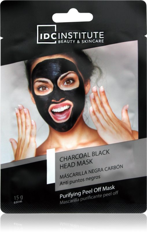 IDC Institute Charcoal Blackhead Mask mască exfoliantă împotriva punctelor negre, cu cărbune activ 15 g