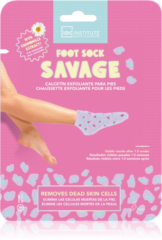 IDC Institute Foot Sock Savage masca pentru exfoliere pentru picioare 1 buc