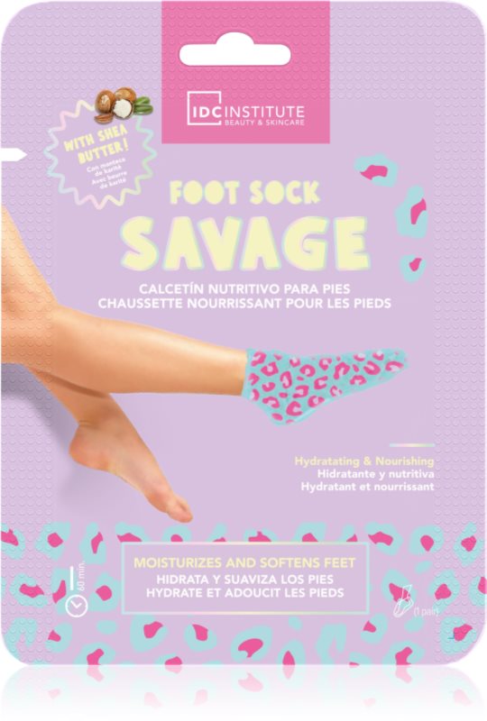 IDC Institute Foot Sock Savage masca hidratanta pentru picioare 1 buc