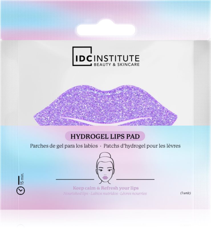 IDC Institute Glitter Lip Purple mască cu hidrogel pentru buze 1 buc